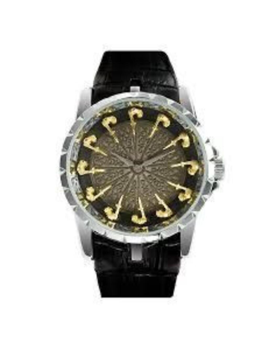 Black Gold Statement Watch | Bold Dial | Everyday Flex Piece